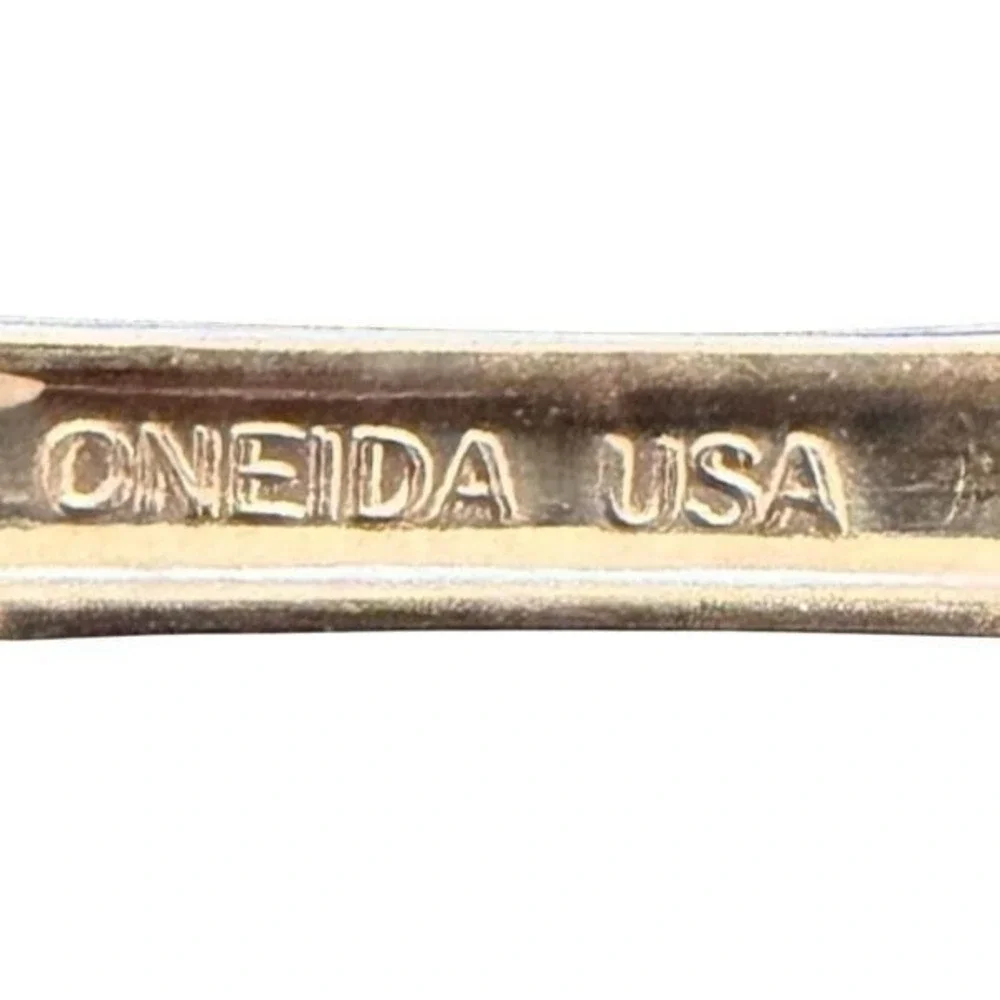 4 Salad Forks Fork Camber Cresta Windswept Scroll Oneida Stainless Flatware